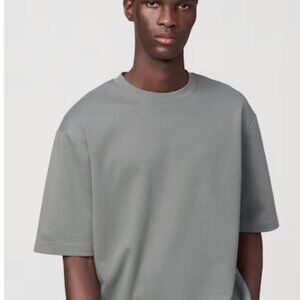 AIRism Cotton Oversized T-Shirt | Half-Sleeve | XS | Green | EUC